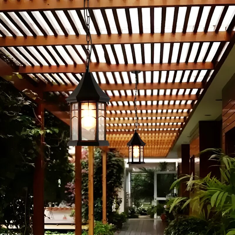 Đèn treo ban công sân vườn kiểu Châu Âu GY2462 1