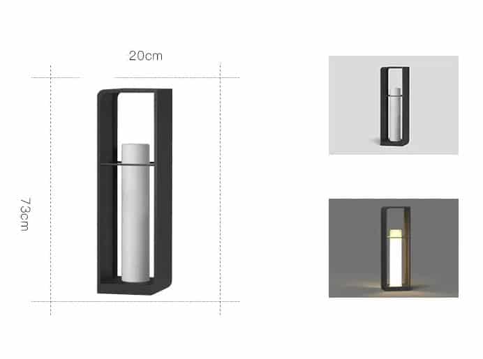 Đèn trụ đồng ngoài trời sân vườn C6518 15