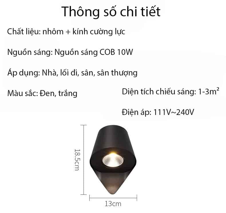 Đèn hắt tường khung tròn chiếu sáng ngoại thất YL8066 19