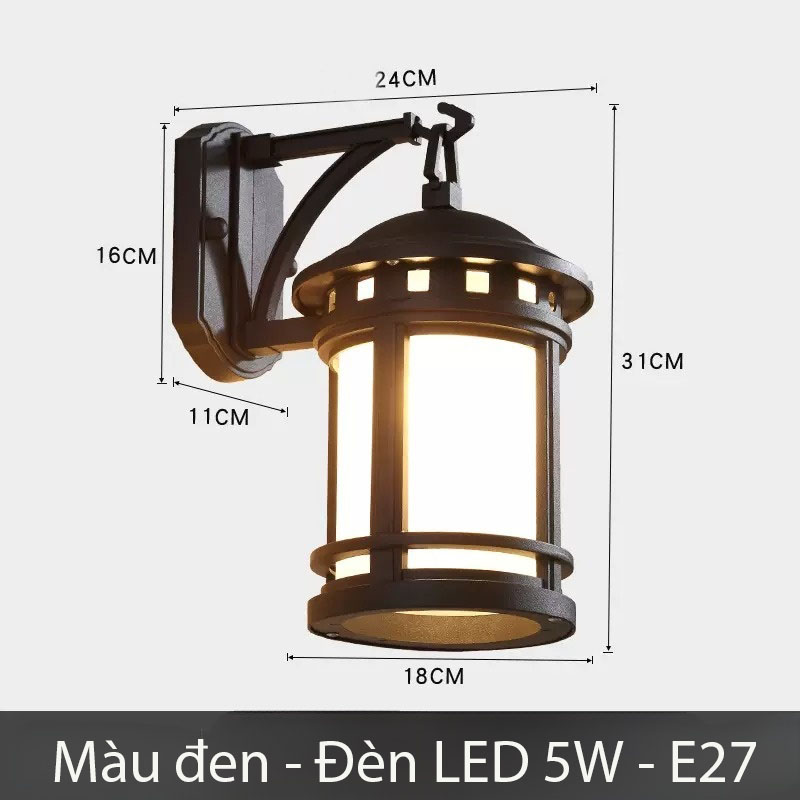 Đèn tường decor mái hiên cổ điển Châu Âu B8819 10