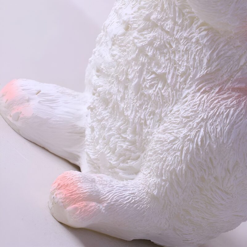 Đèn tượng thỏ điêu khắc trang trí sân cỏ KW1230 3