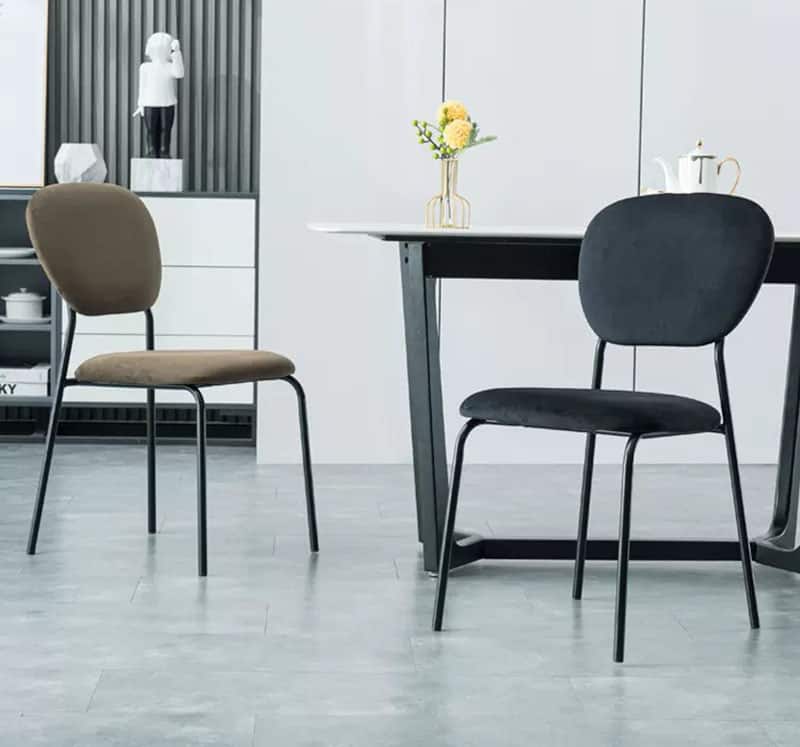 Ghế ăn bọc nệm da phong cách Bắc Âu YFS9858