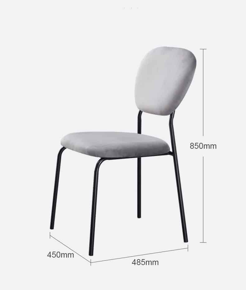 Ghế ăn bọc nệm da phong cách Bắc Âu YFS9858