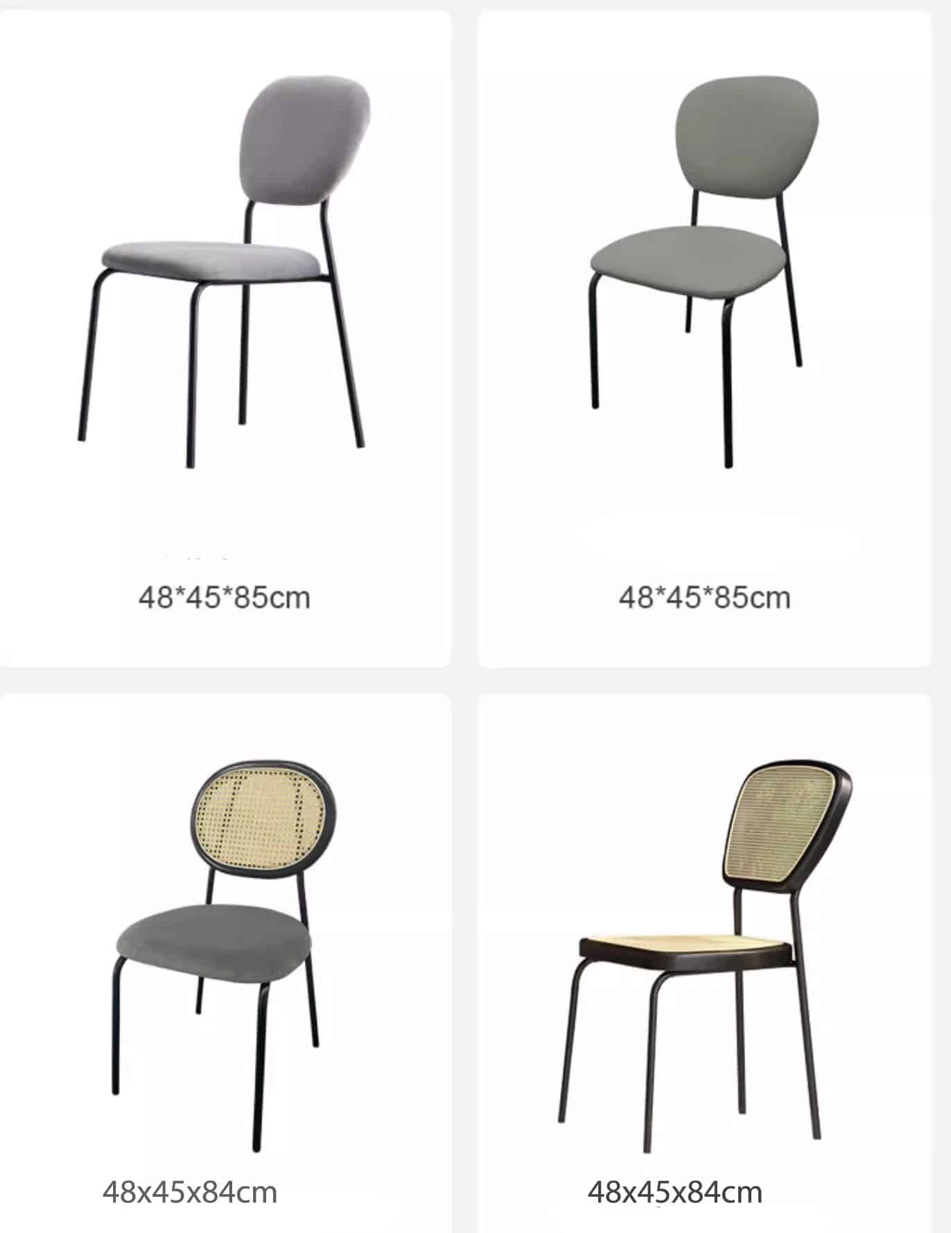 Ghế ăn bọc nệm da phong cách Bắc Âu YFS9858