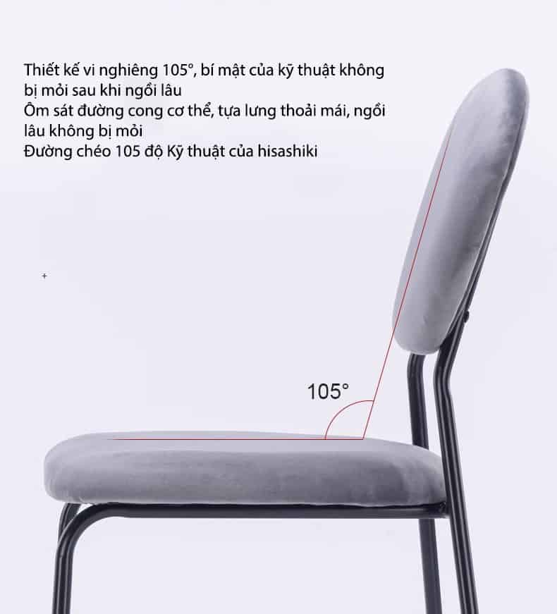 Ghế ăn bọc nệm da phong cách Bắc Âu YFS9858