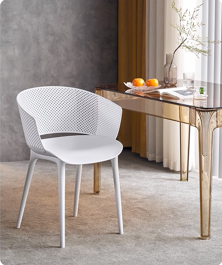 Ghế ăn đúc nhựa tựa lưng cong sáng tạo F832 6