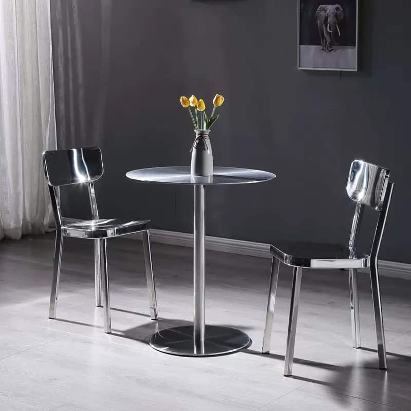 Ghế ăn inox ngoài trời đơn giản hiện đại I7980