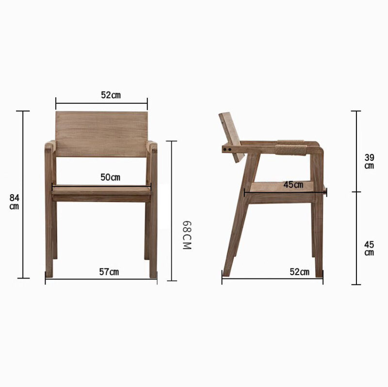 Ghế ăn khung gỗ lưng họa tiết thổ cẩm HEA815 4