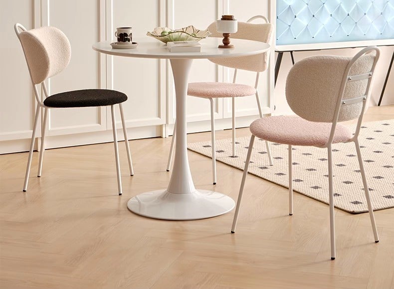 Ghế ăn lông cừu phong cách Bắc Âu BT7117 6