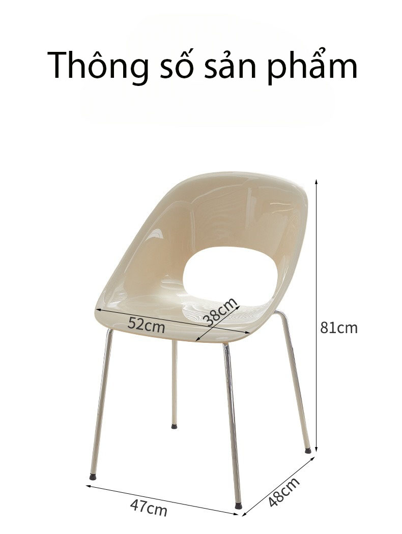 Ghế ăn nghệ thuật Orbit Chair kiểu Ý TH886 11