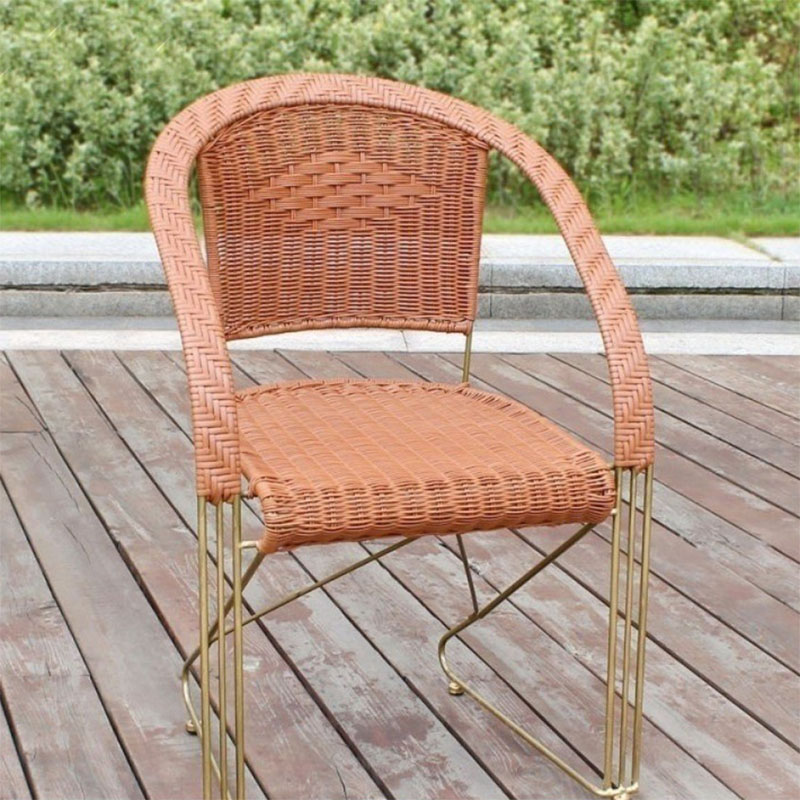 Ghế cafe mây đan cao cấp lưng bo tròn KF5200 6