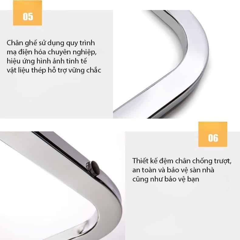 Ghế chân quỳ bọc da khung thép hiện đại KH8001 16