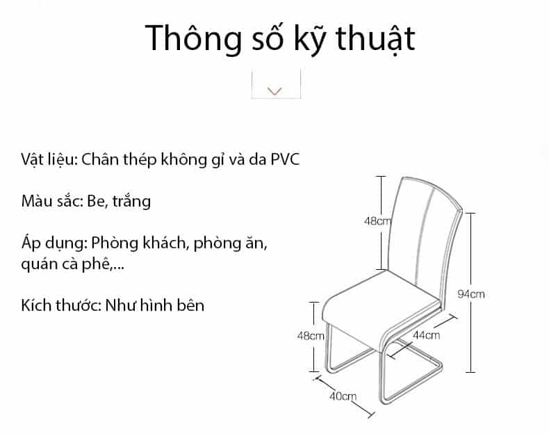 Ghế chân quỳ bọc da khung thép hiện đại KH8001 17