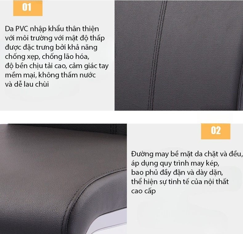 Ghế chân quỳ bọc da khung thép hiện đại KH8001 14