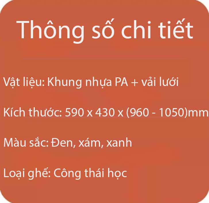 Ghế công thái học tay vịn nâng xoay cao cấp EW7186 12