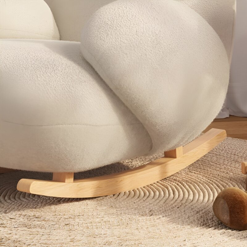 Ghế sofa bập bênh thư giãn bọc nhung cừu kèm đôn SF019 8