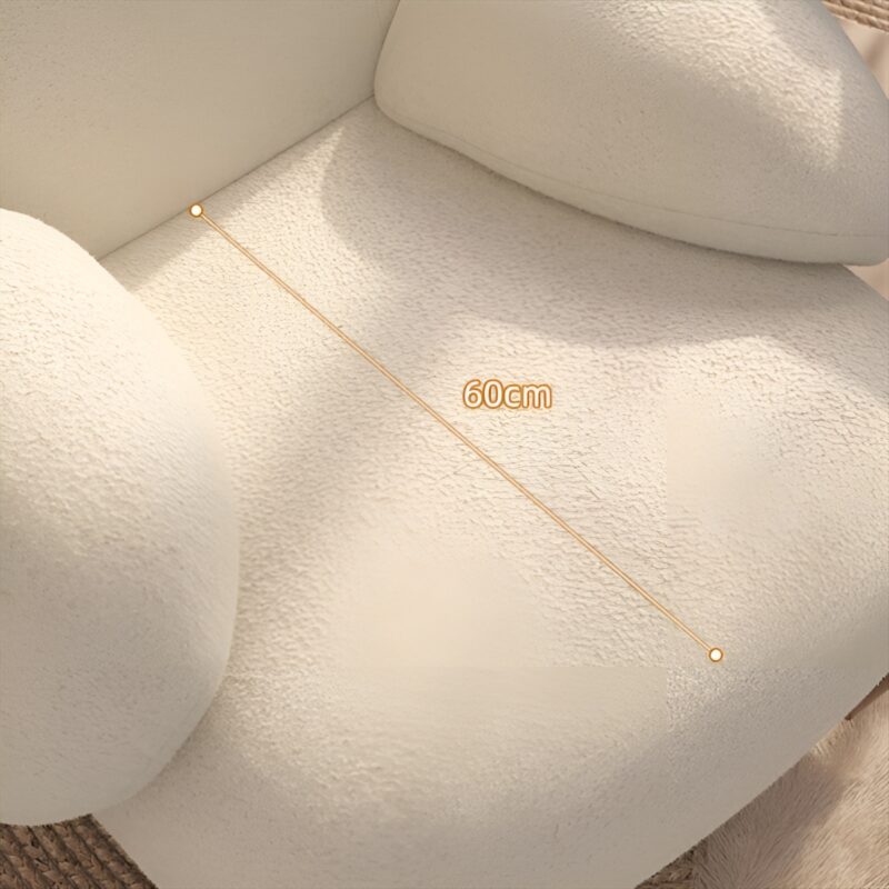 Ghế sofa bập bênh thư giãn bọc nhung cừu kèm đôn SF019 5