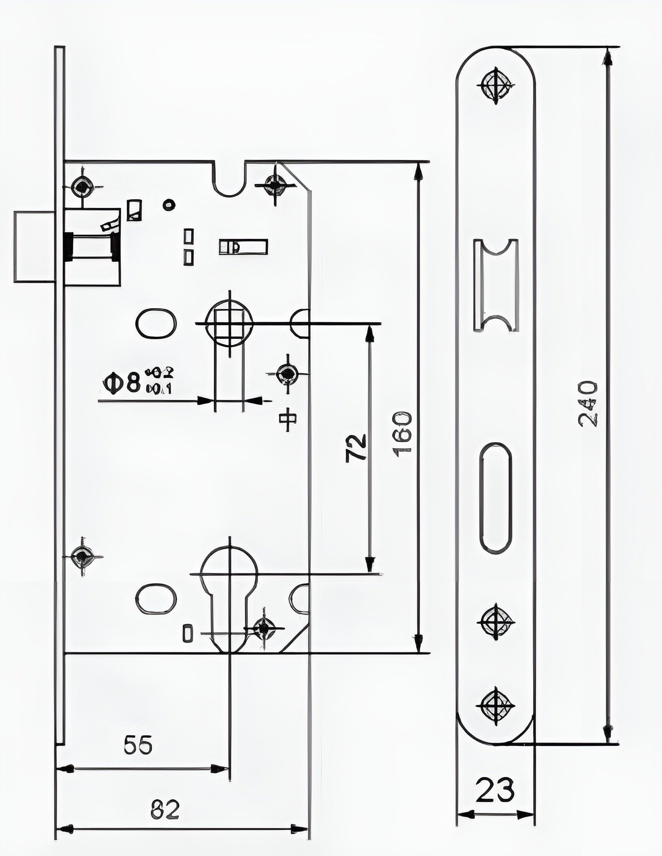 Khóa cửa tay gạt phong cách tối giản Taura DL2471 6