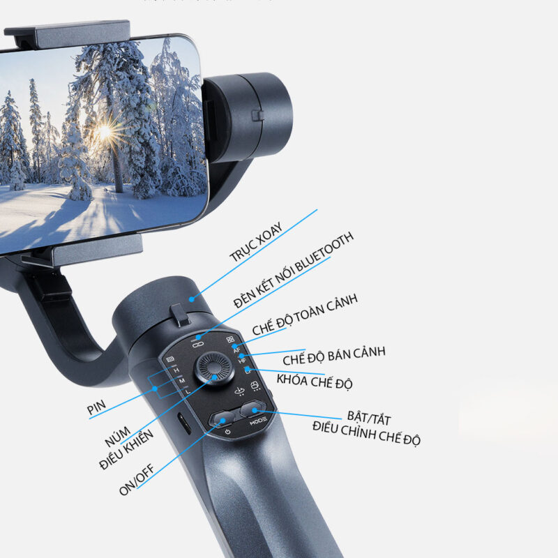 Tay cầm Gimbal chống rung 3-Axis XYF101 7