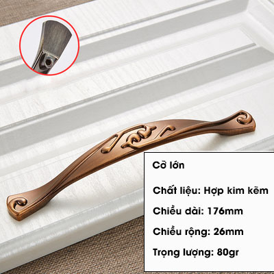 Tay nắm tủ hợp kim kẽm cổ điển OKL6055 11