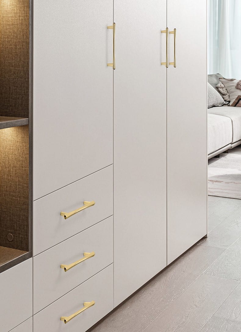 Tay nắm tủ hợp kim kẽm màu vàng hiện đại tối giản YJ5342 10
