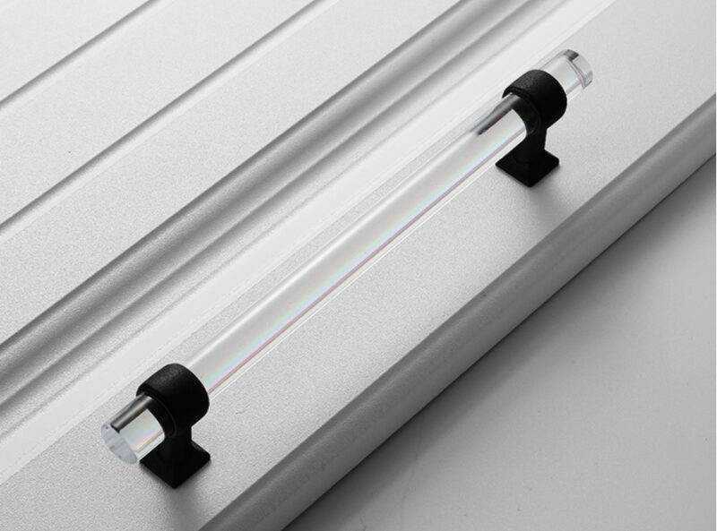 Tay nắm tủ trong suốt chân hợp kim kẽm B1273 5