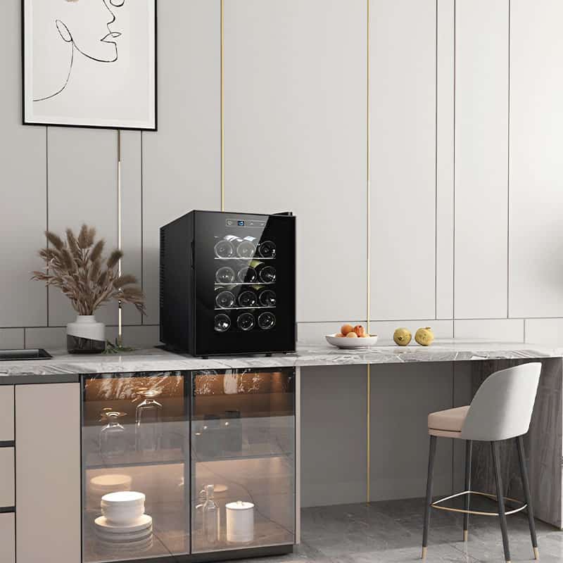 Tủ bảo quản rượu vang mini 4 tầng FL12T