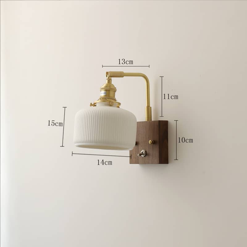Đèn tường bằng đồng và thủy tinh kiểu Nhật XH0258 3