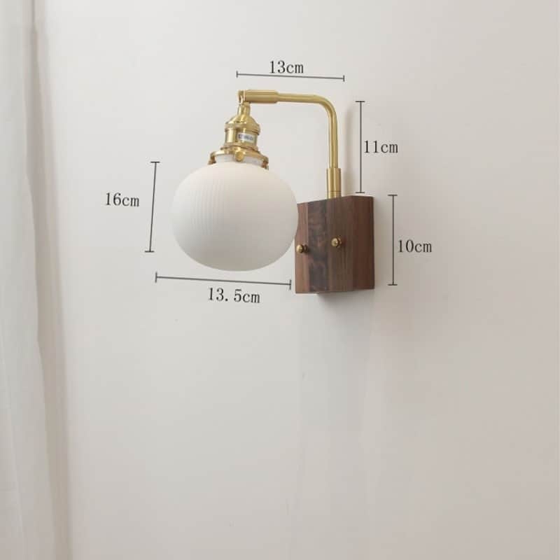 Đèn tường bằng đồng và thủy tinh kiểu Nhật XH0258 4