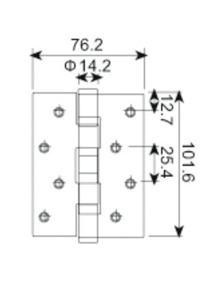 Bản lề lá phẳng inox 304 cao cấp Taura DLR004 5