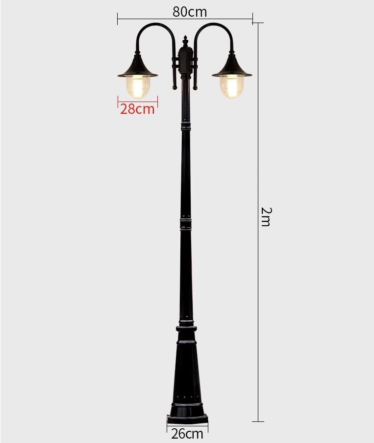 Cột đèn công viên chống nước phong cách Gothic MX0712 13