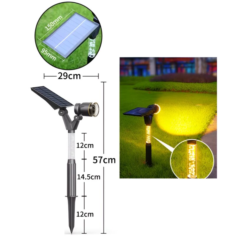 Đèn cắm cỏ rọi quan cảnh năng lượng mặt trời CS7216 6