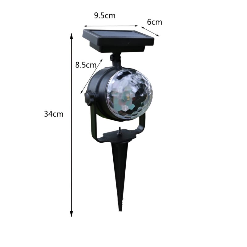 Đèn cắm cỏ xoay chiếu màu trang trí lễ hội JS6284 5