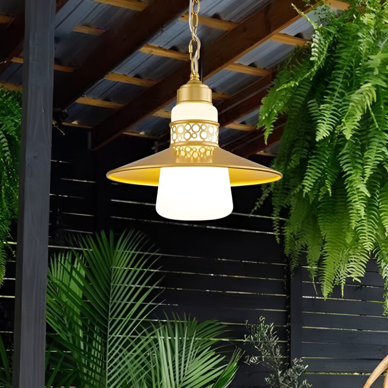 Đèn thả trần chao hợp kim trang trí mái hiên LH4818 3