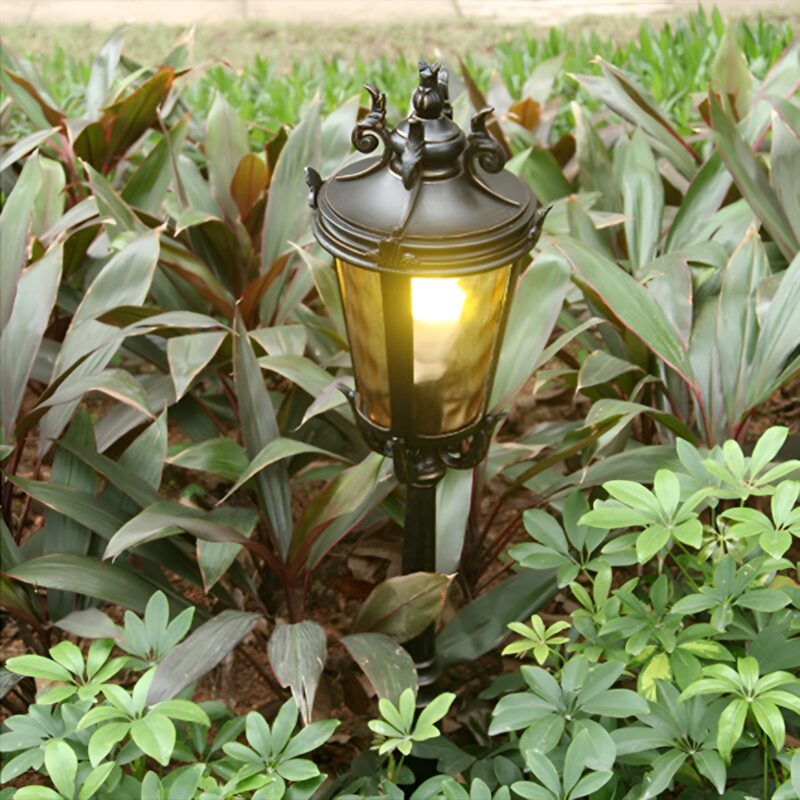Đèn cột bãi cỏ sân vườn phong cách Châu Âu HS7663 2