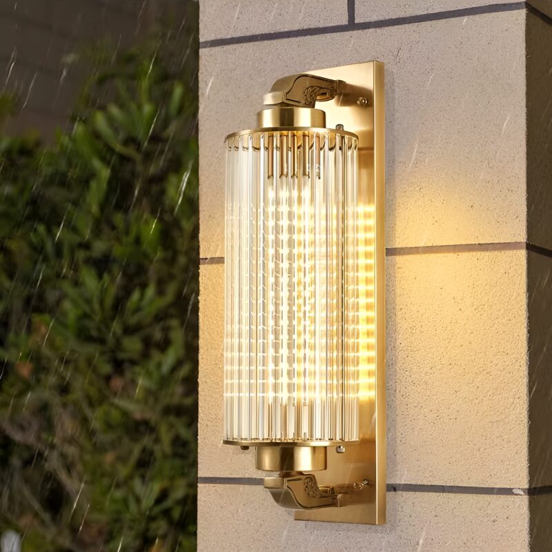 Đèn tường bằng đồng và pha lê trang trí vườn XB1496 2