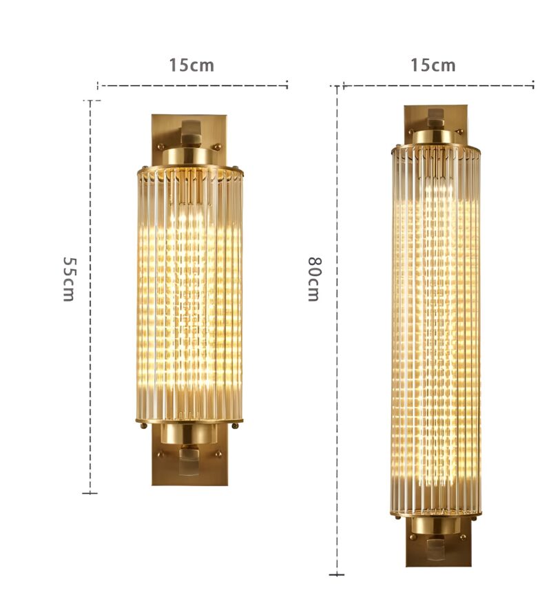 Đèn tường bằng đồng và pha lê trang trí vườn XB1496 5