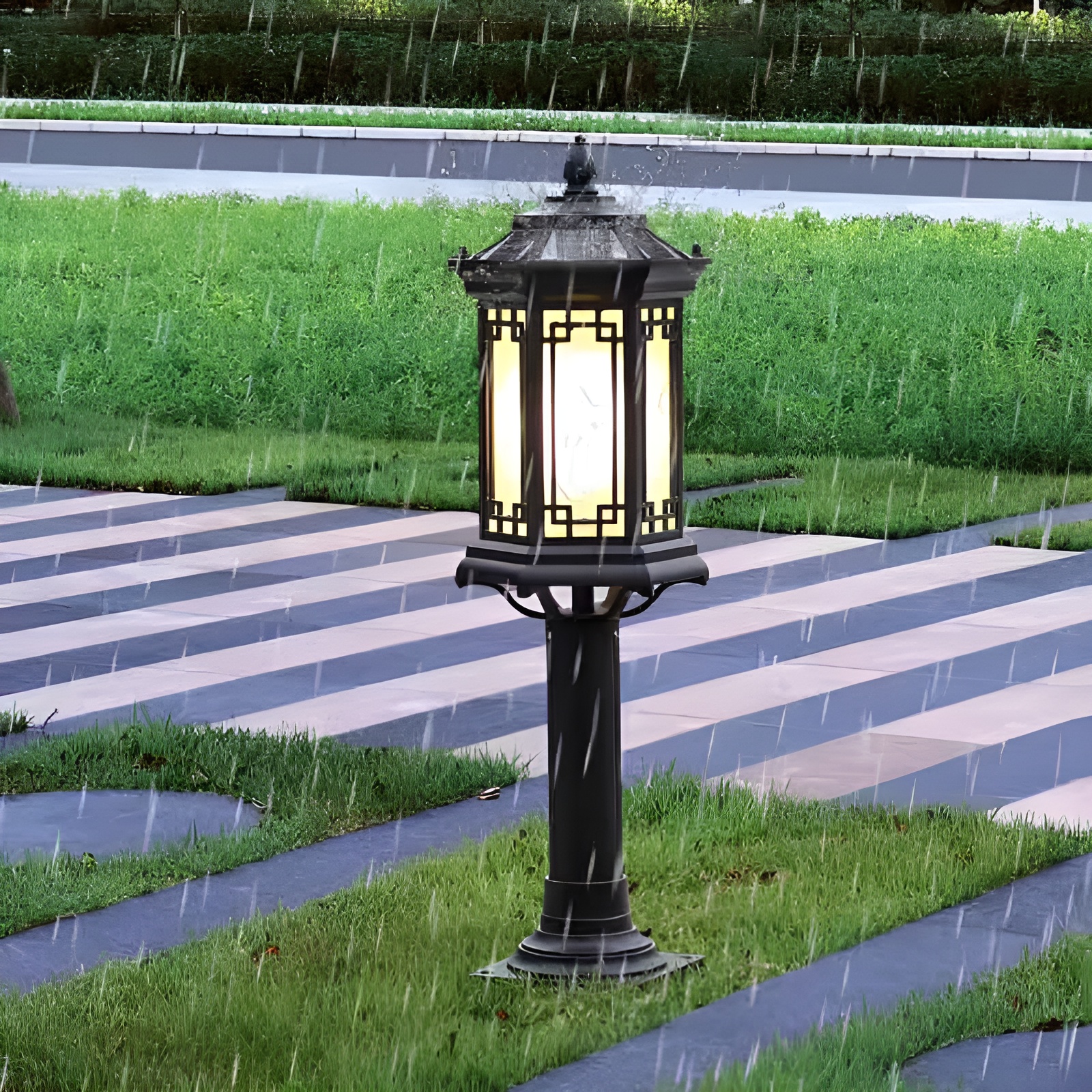 Đèn cột kiểu cổ trang trí quan cảnh sân vườn CP3014 7
