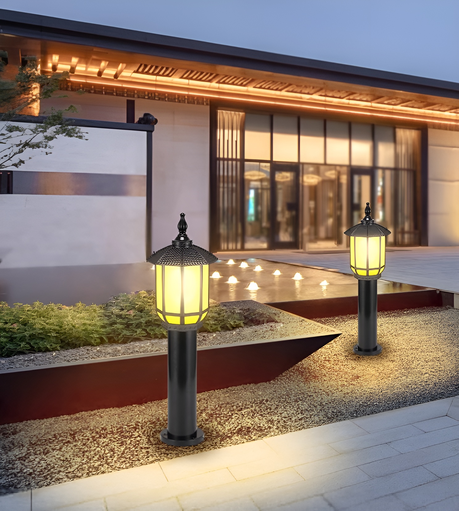 Đèn cột nghệ thuật chống nước cảnh quan biệt thự TY6048 7