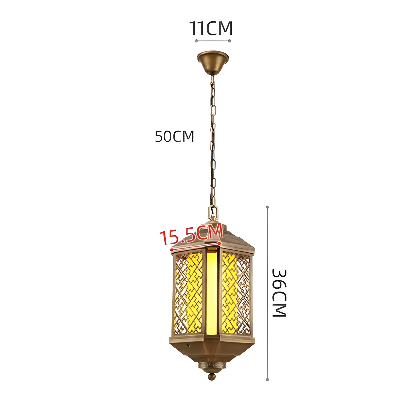 Đèn thả mái hiên hình trụ nghệ thuật cổ điển TY6025 15