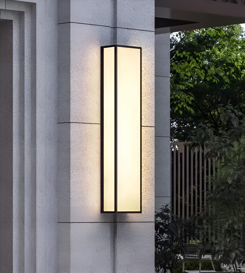 Đèn ốp tường ngoài trời khối hộp hiện đại BD002 3