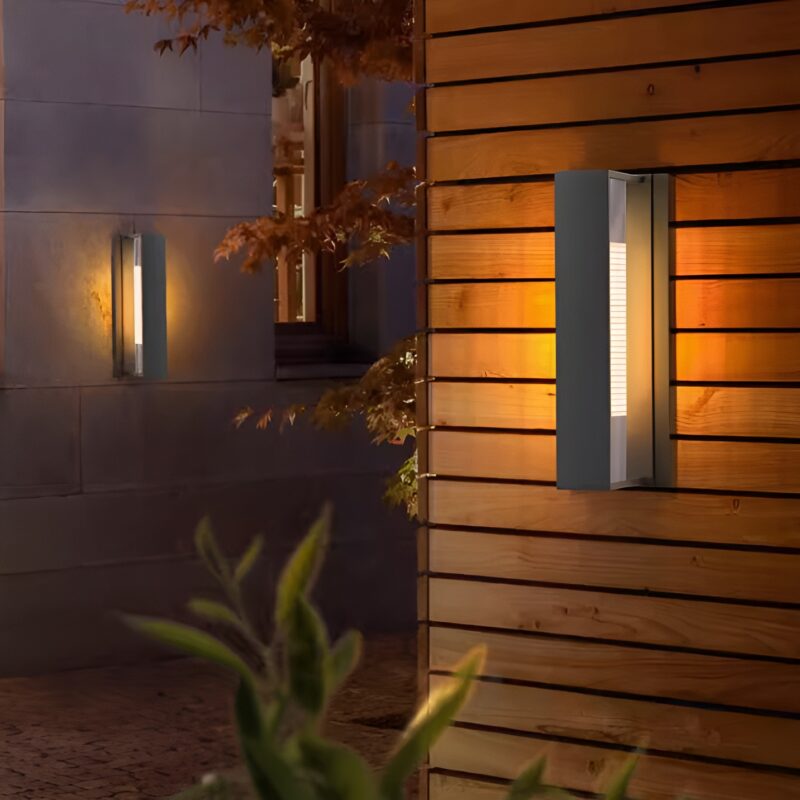 Đèn tường inox tối giản năng lượng mặt trời BB1192 2
