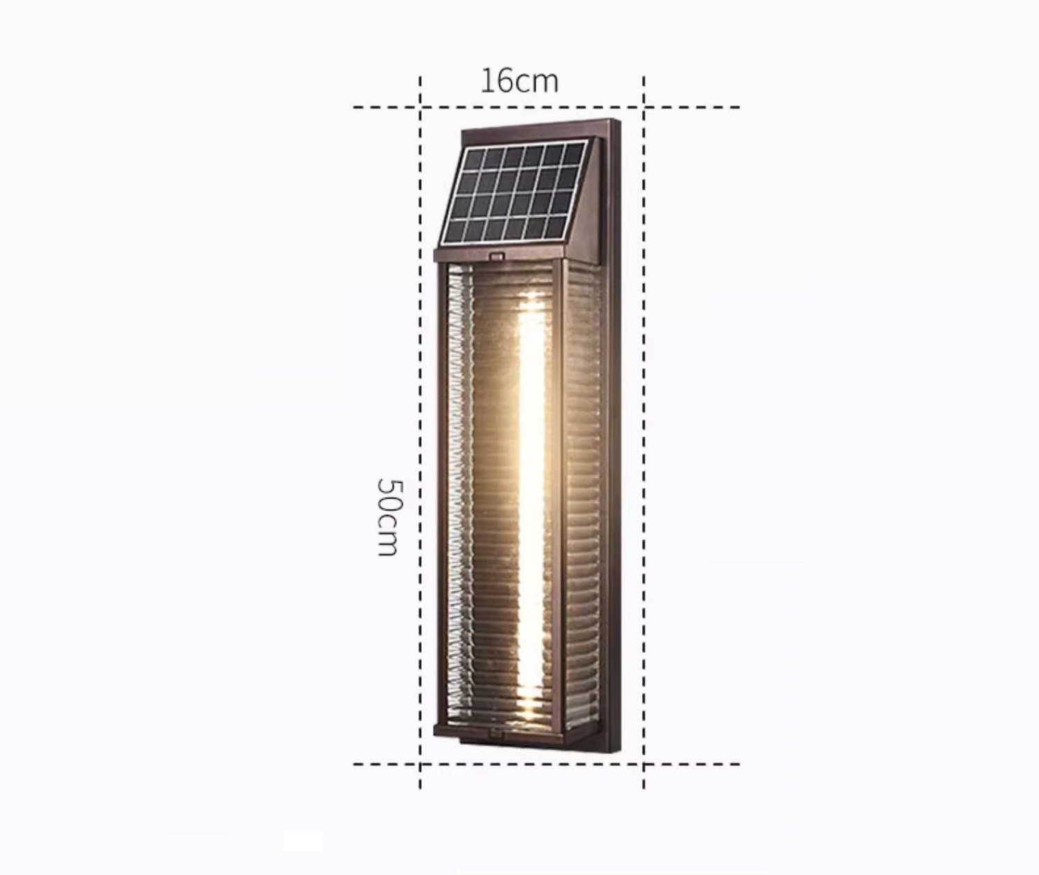 Đèn tường thủy tinh năng lượng mặt trời GM106 12