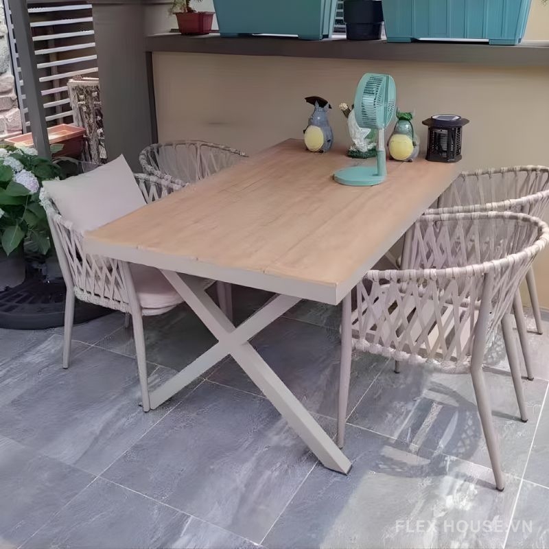 Ghế ăn ngoài trời lưng lưới chống nước CY2203 5