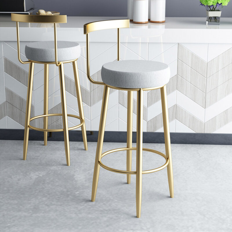 Bộ bàn ghế quầy bar khung vàng sang trọng SH223 4
