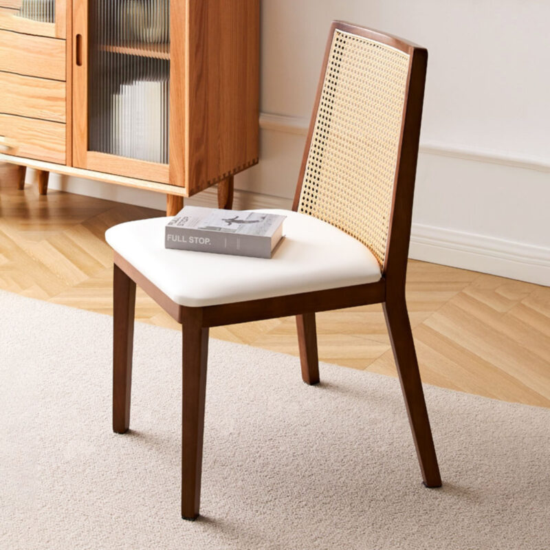 Ghế ăn Thonet tựa vuông lưng mây cao cấp AI987 4
