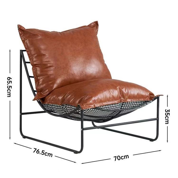 Ghế thư giãn đệm da khung sắt hiện đại FA1367 17