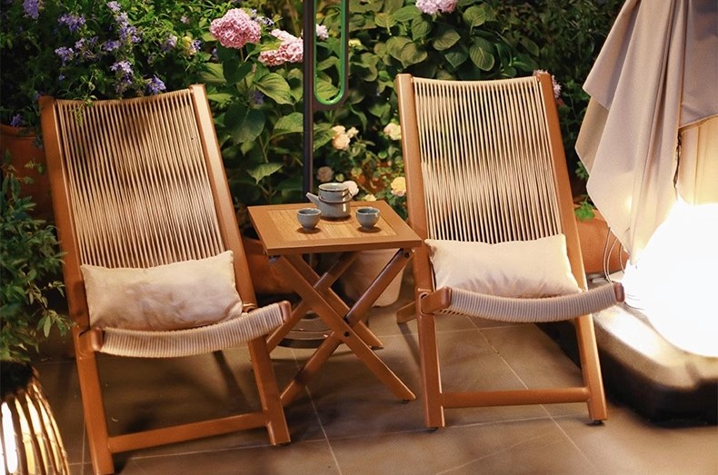 Ghế tựa ban công thư giãn kèm gối tựa lưng MQ7196 8