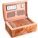 Hộp bảo quản cigar bằng gỗ tuyết tùng kiểu Nhật CGL865-5