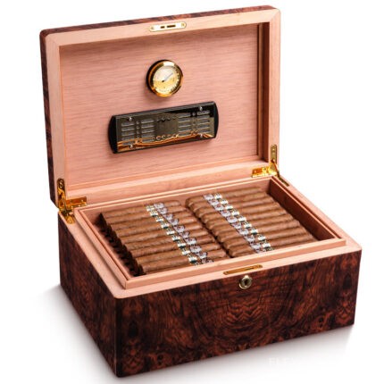 Hộp giữ ẩm cigar 100 điếu gỗ tuyết tùng kiểu Mỹ CGL1589-4